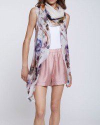 Faliero Sarti - Sciarpa Panse Beige Donna 2035 1170 BEIGE MULT P26