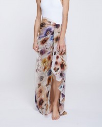 Faliero Sarti - Sciarpa Panse Beige Donna 2035 1170 BEIGE MULT P26