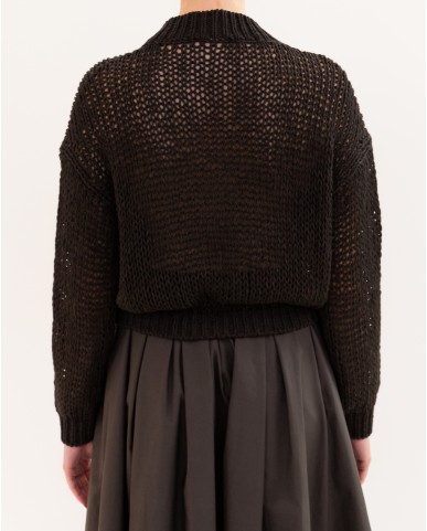 Roberto Collina - Women's Brown Cardigan A41010 08 MORO P26