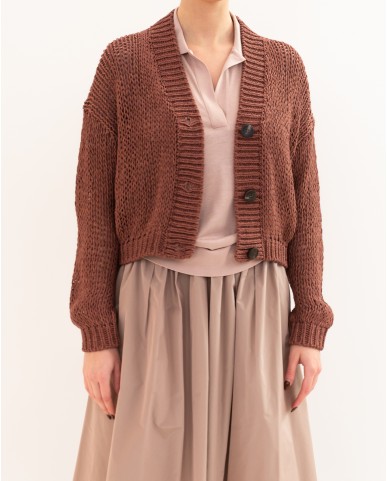 Roberto Collina - Cardigan Mattone Donna A41010 76 BRICK P26