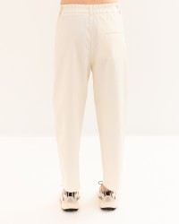Tela - Pantalone Disco Bianco Donna 140290 A001 P26