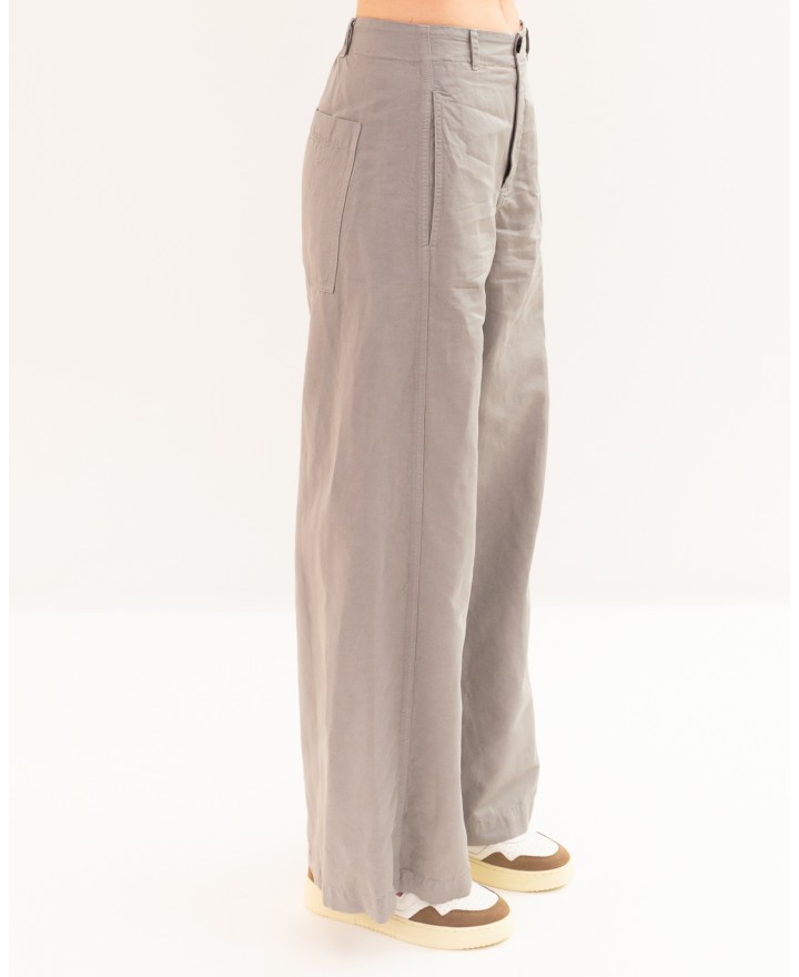 Tela - Pantalone Vanda Lino Grigio Donna 140291 V001 P26