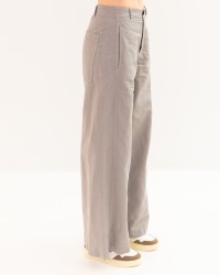 Tela - Pantalone Vanda Lino Grigio Donna 140291 V001 P26