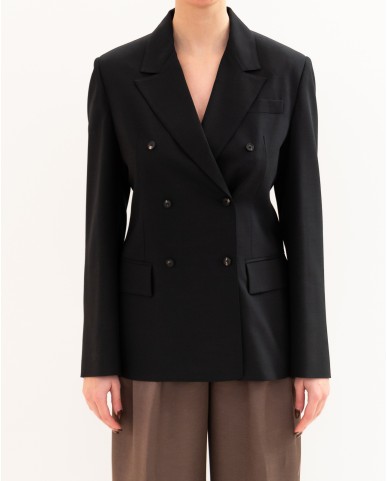 Tela - Giacca Doppiopetto Soho Nera Donna 060132 X001 P26