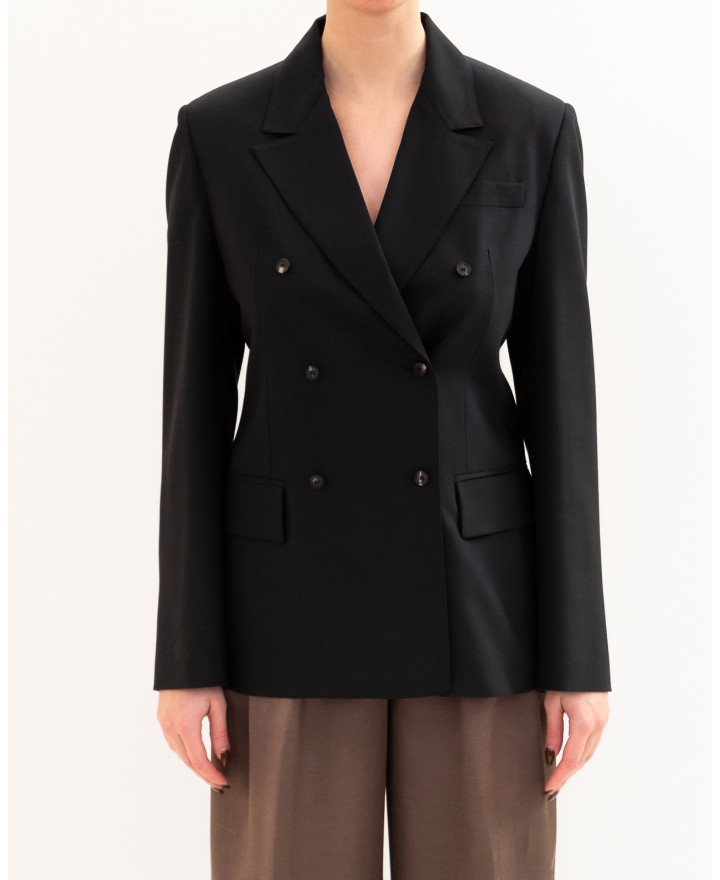 Tela - Giacca Doppiopetto Soho Nera Donna 060132 X001 P26