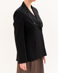 Tela - Giacca Doppiopetto Soho Nera Donna 060132 X001 P26