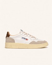 Autry - Scarpa Medalist Pelle/Suede Bianca/Marrone Donna AULW LS15 CON