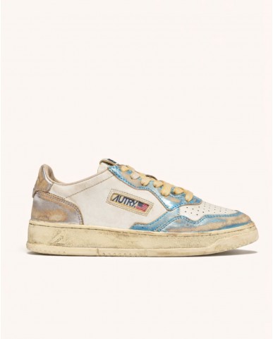 Autry - Scarpa Medalist Supervintage Laminata Azzurra Donna AVLW MT12 CON
