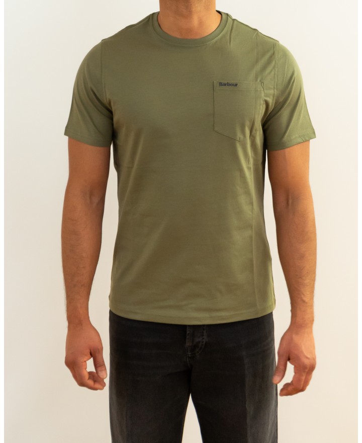 Barbour - T-shirt Girocollo Olive Uomo MTS1114 OL37 P26
