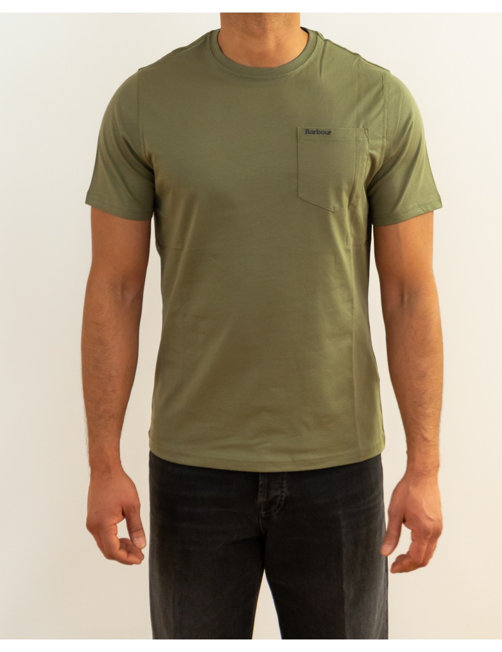 Barbour - T-shirt Girocollo Olive Uomo MTS1114 OL37 P26