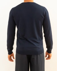 Roberto Collina - Men's Blue Crew Neck Sweater A10001 10 NAVY P26