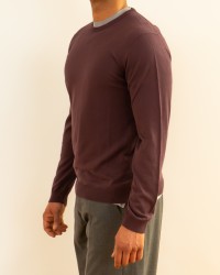 Roberto Collina - Maglia Girocollo Bordeaux Uomo A10001 37 FICO P26
