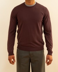 Roberto Collina - Maglia Girocollo Bordeaux Uomo A10001 37 FICO P26