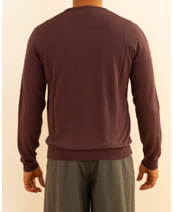 Roberto Collina - Maglia Girocollo Bordeaux Uomo A10001 37 FICO P26
