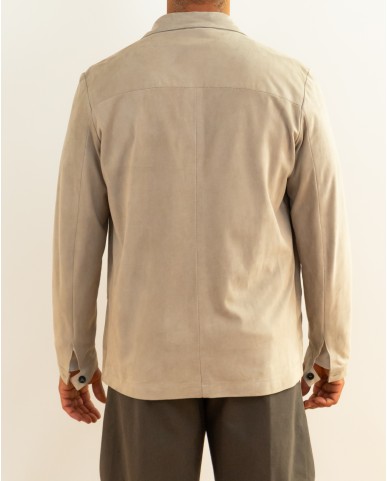 Dacute - Men's Beige Leather Shirt MO2024 CANAPA P26