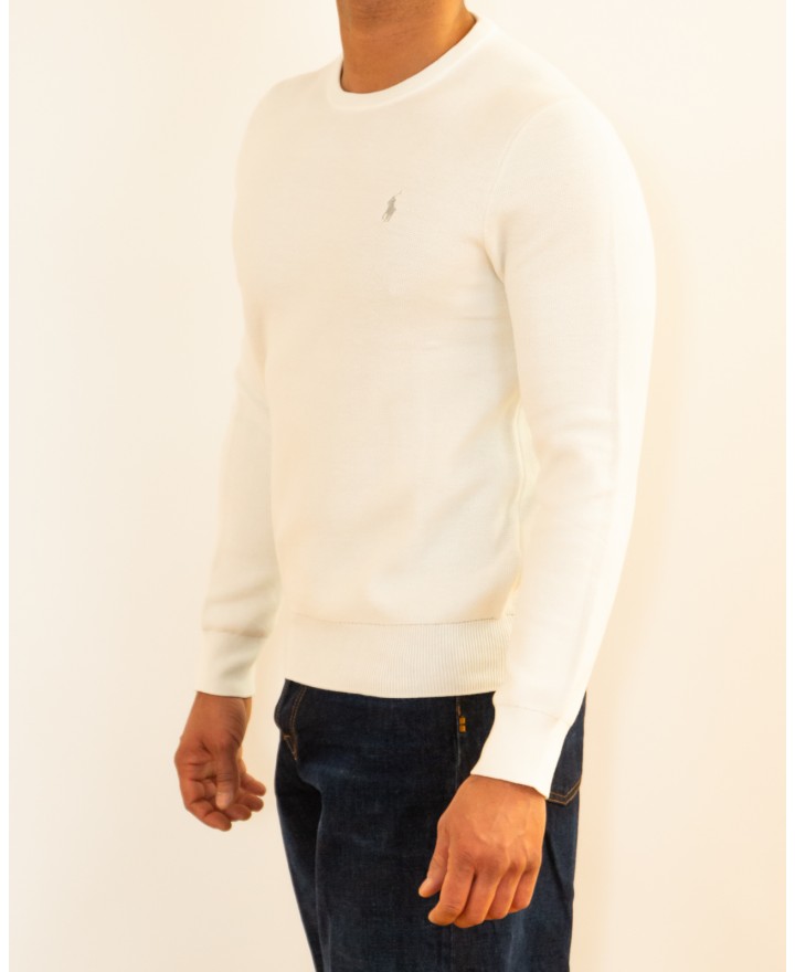 Polo Ralph Lauren - Men's White Honeycomb Knit Sweater 710918163504 P26