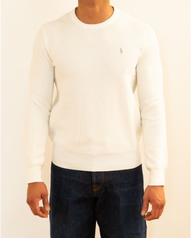 Polo Ralph Lauren - Men's White Honeycomb Knit Sweater 710918163504 P26