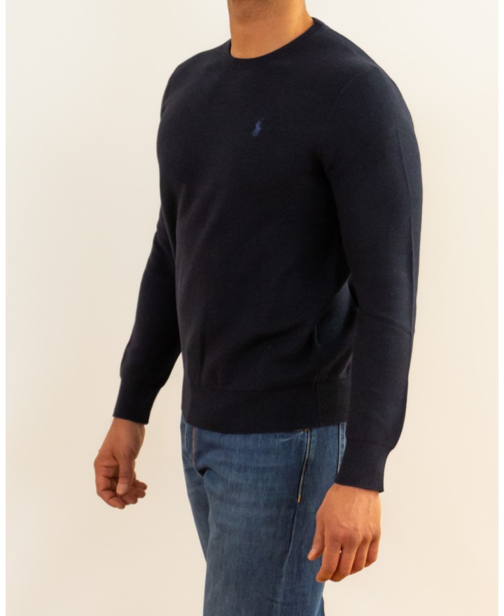 Polo Ralph Lauren - Maglia Nido d'Ape Blu Uomo 710918163001 P26