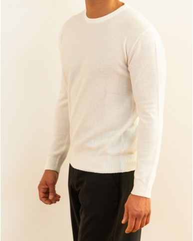 A Trip in a Bag - Men's White Sweater 2KN2606B22 WHITE P26