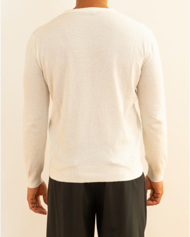 A Trip in a Bag - Men's White Sweater 2KN2606B22 WHITE P26