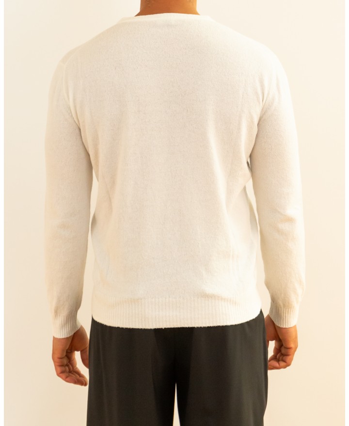 A Trip in a Bag - Men's White Sweater 2KN2606B22 WHITE P26