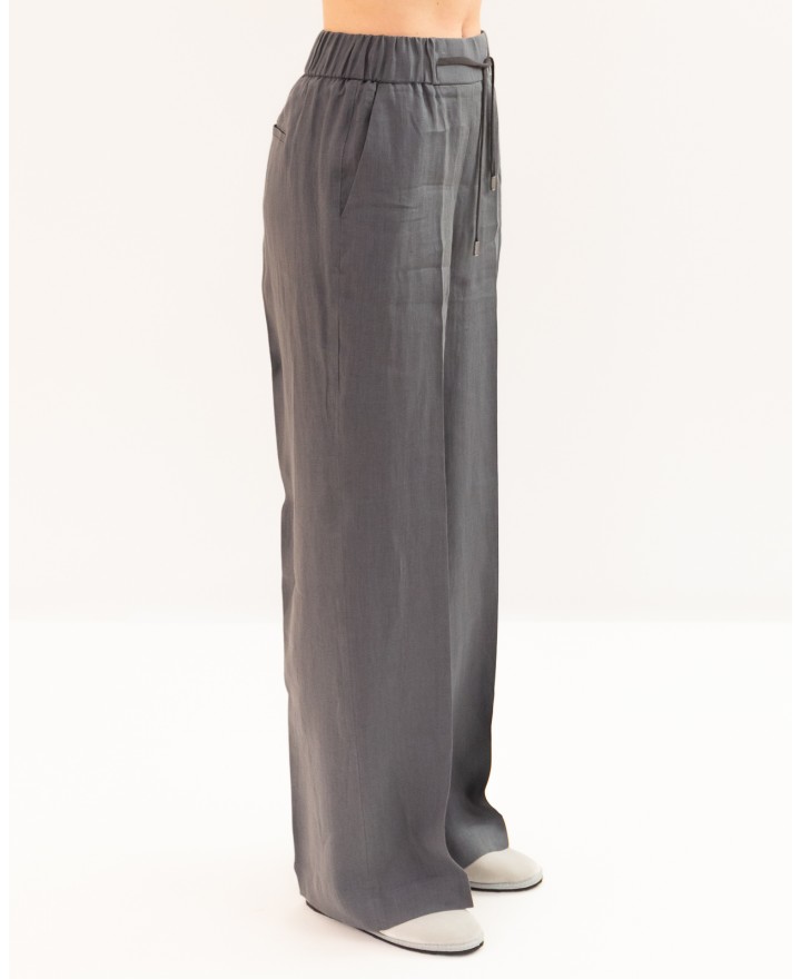 Peserico - Pantalone Lino Grigio Donna P04234 02647 189 P26