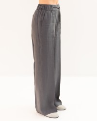 Peserico - Pantalone Lino Grigio Donna P04234 02647 189 P26