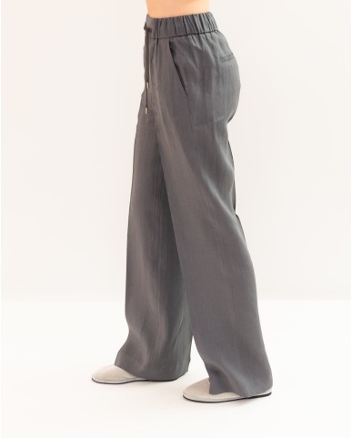 Peserico - Pantalone Lino Grigio Donna P04234 02647 189 P26