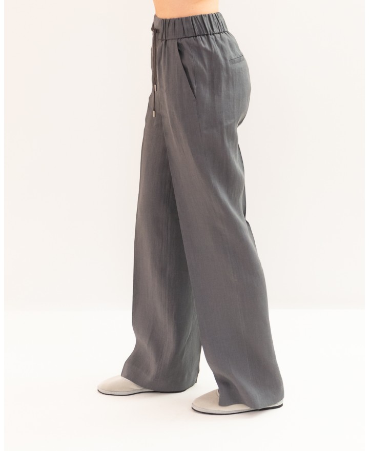 Peserico - Pantalone Lino Grigio Donna P04234 02647 189 P26