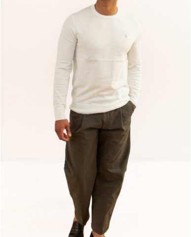 Polo Ralph Lauren - Men's White Crew Neck Sweater 710890558506 P26