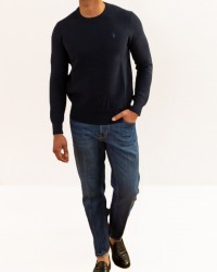 Polo Ralph Lauren - Maglia Nido d'Ape Blu Uomo 710918163001 P26