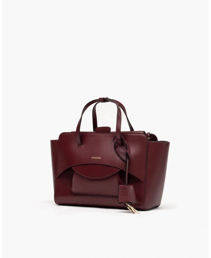 Hidesins - Borsa Flap M Pelle Bordeaux Donna FL12TRWNE CON