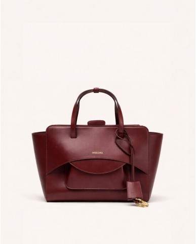 Hidesins - Borsa Flap M Pelle Bordeaux Donna FL12TRWNE CON