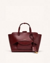 Hidesins - Borsa Flap M Pelle Bordeaux Donna FL12TRWNE CON