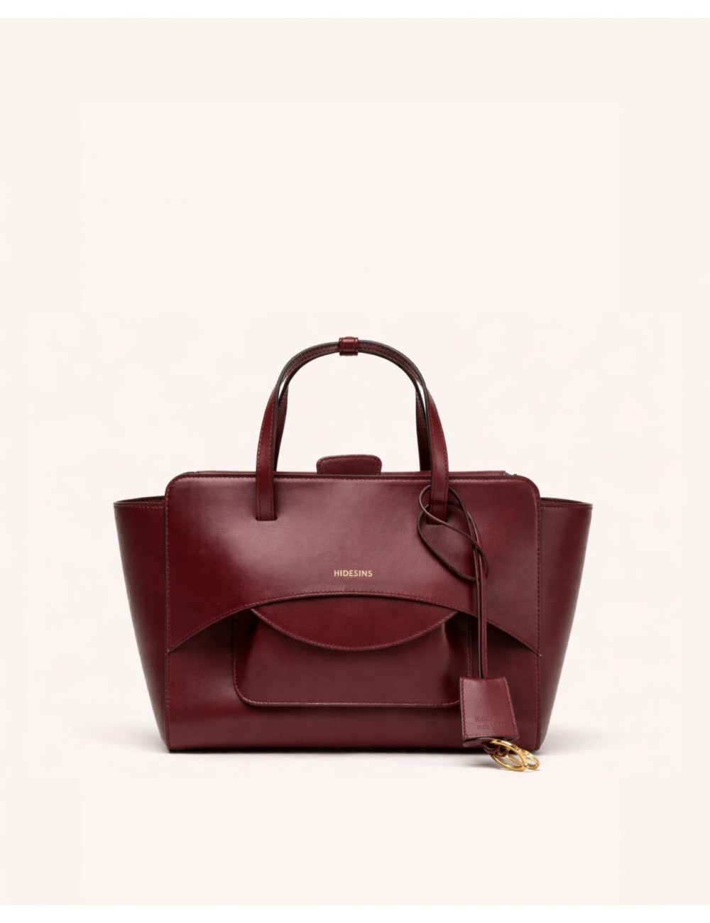 Hidesins - Borsa Flap M Pelle Bordeaux Donna FL12TRWNE CON