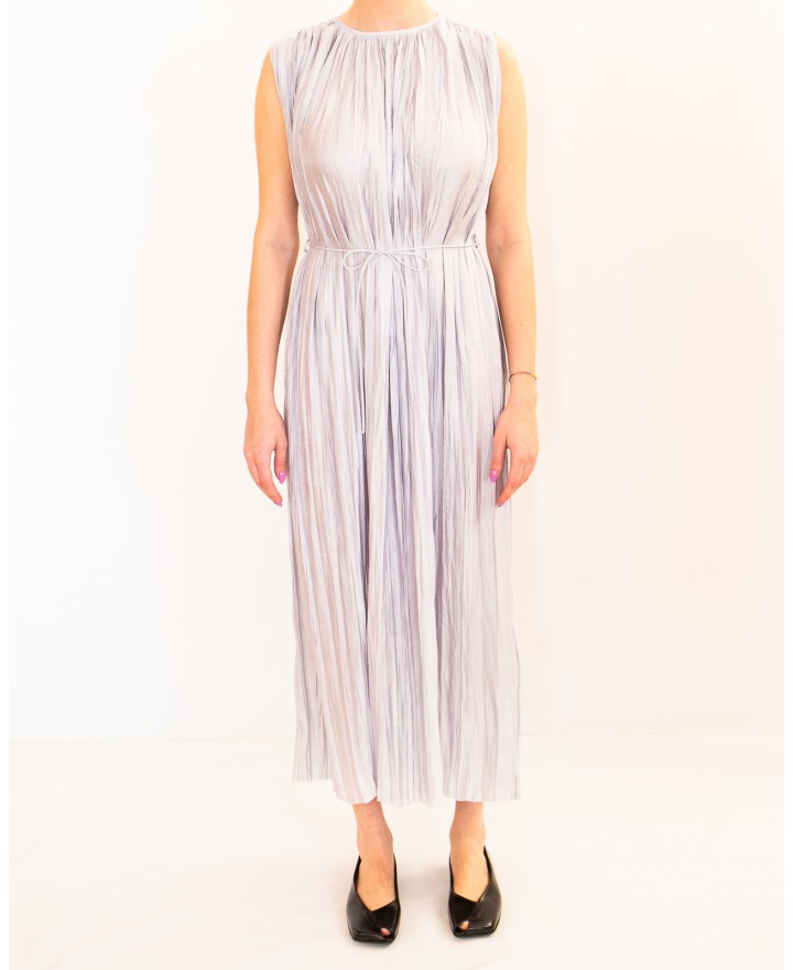 Roberto Collina - Abito Plissé Azzurro Ghiaccio Donna A57033 88 ICE P26