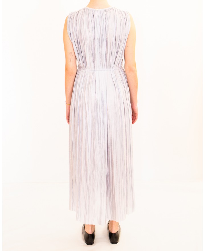 Roberto Collina - Abito Plissé Azzurro Ghiaccio Donna A57033 88 ICE P26