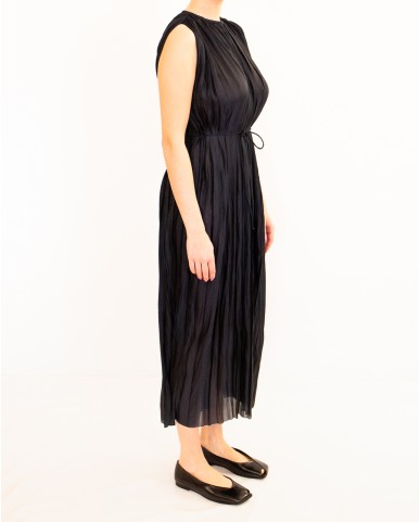Roberto Collina - Navy Blue Pleated Dress for Women A57033 10 NAVY P26