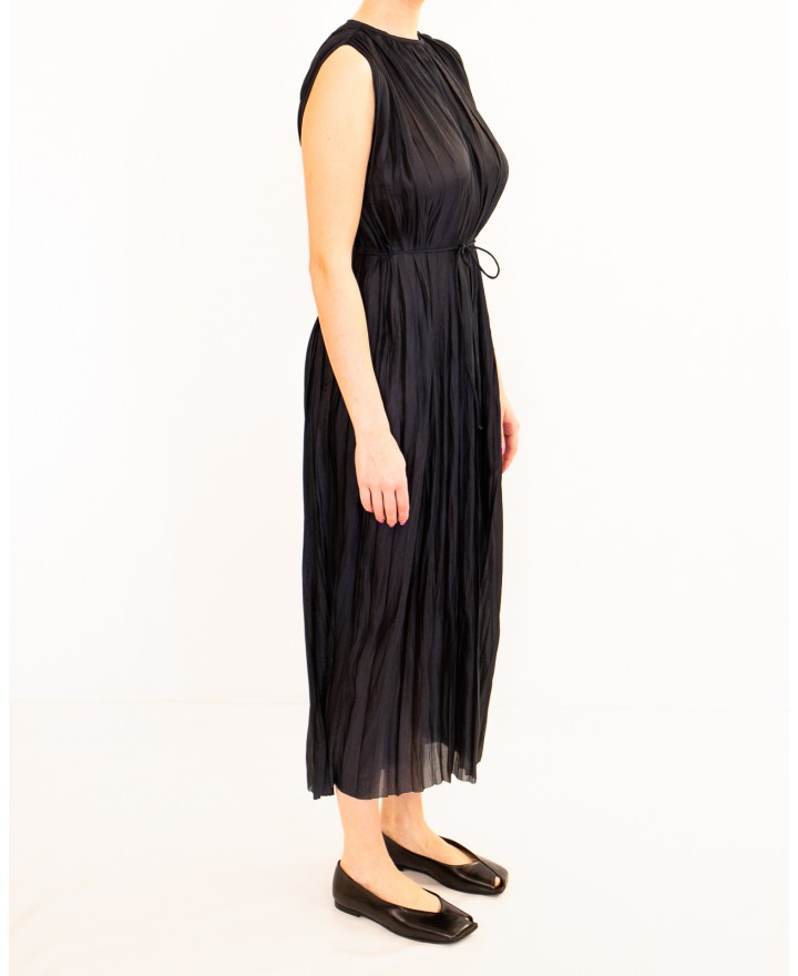Roberto Collina - Navy Blue Pleated Dress for Women A57033 10 NAVY P26