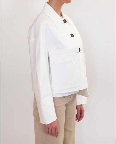 Meimeij - Women's White Jacket M6PS00 791 OFF WHITE P26