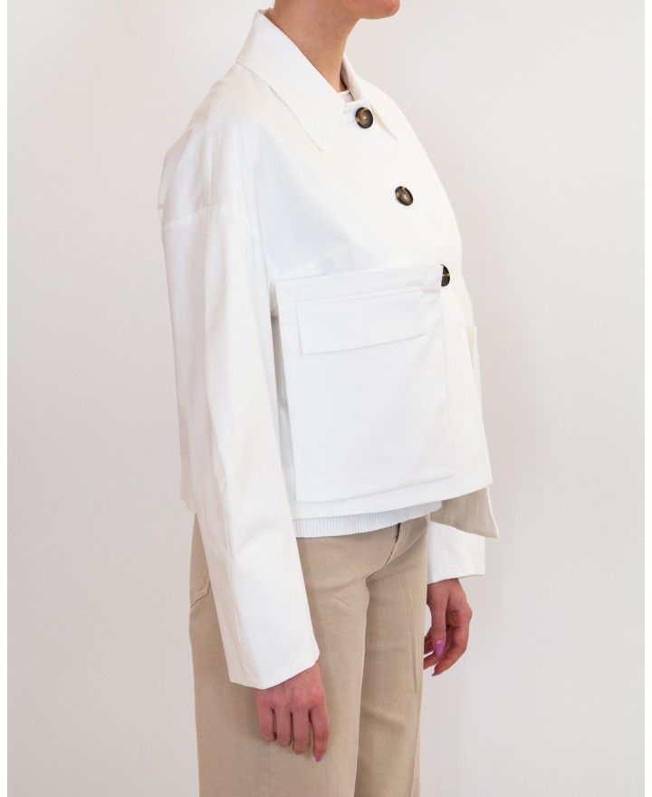Meimeij - Women's White Jacket M6PS00 791 OFF WHITE P26