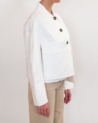 Meimeij - Women's White Jacket M6PS00 791 OFF WHITE P26