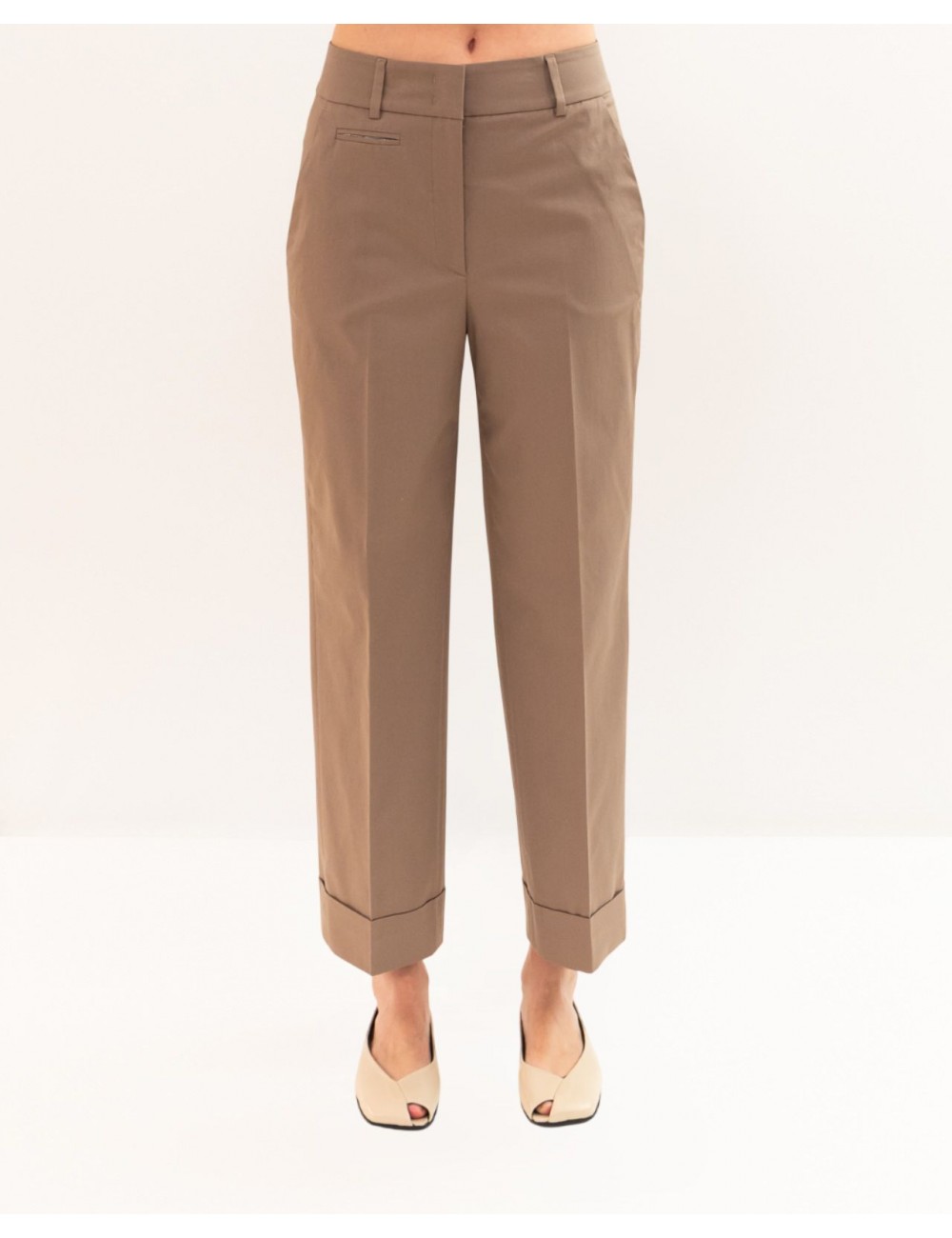 Peserico - Pantalone Cotone Biscotto Donna A04635 01037 149 P26