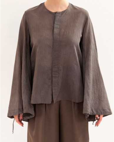 Roberto Collina - Camicia Coreana Moro Donna A53020 08 MORO P26