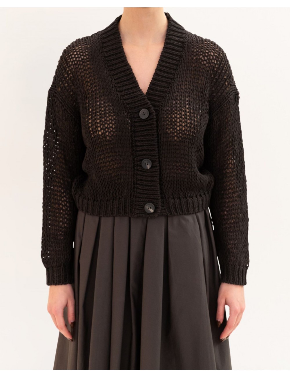 Roberto Collina - Cardigan Moro Donna A41010 08 MORO P26