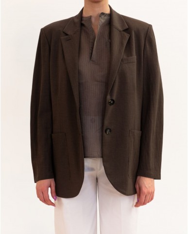 Harris Wharf - Blazer Monopetto Marrone Donna AL2535PYF YF05 EBONY P26