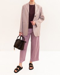 Tela - Giacca Monopetto Matita Lilla Donna 060130 H125 P26