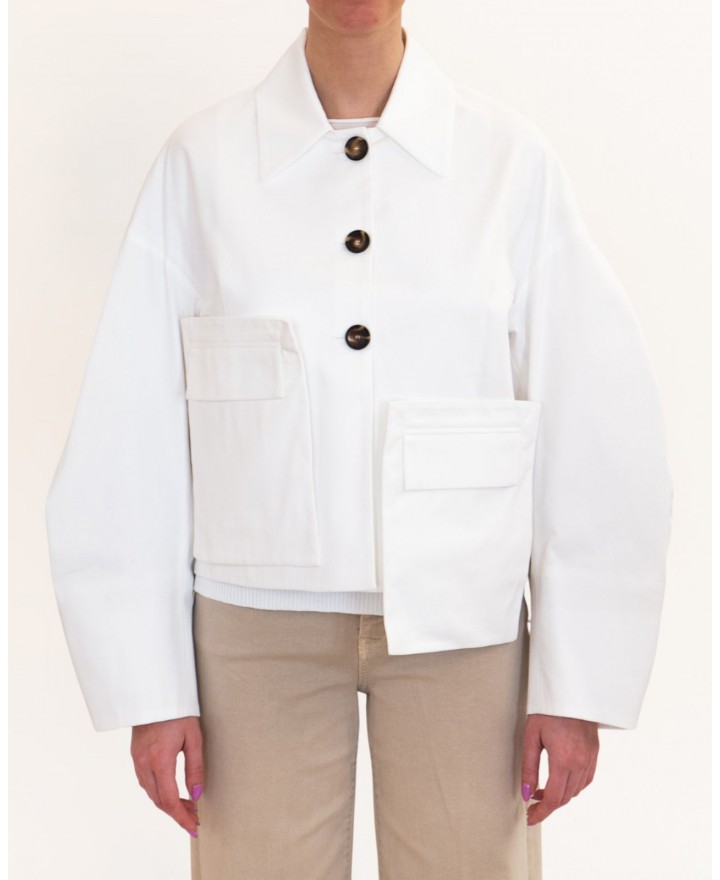 Meimeij - Giubbino Bianco Donna M6PS00 791 OFF WHITE P26