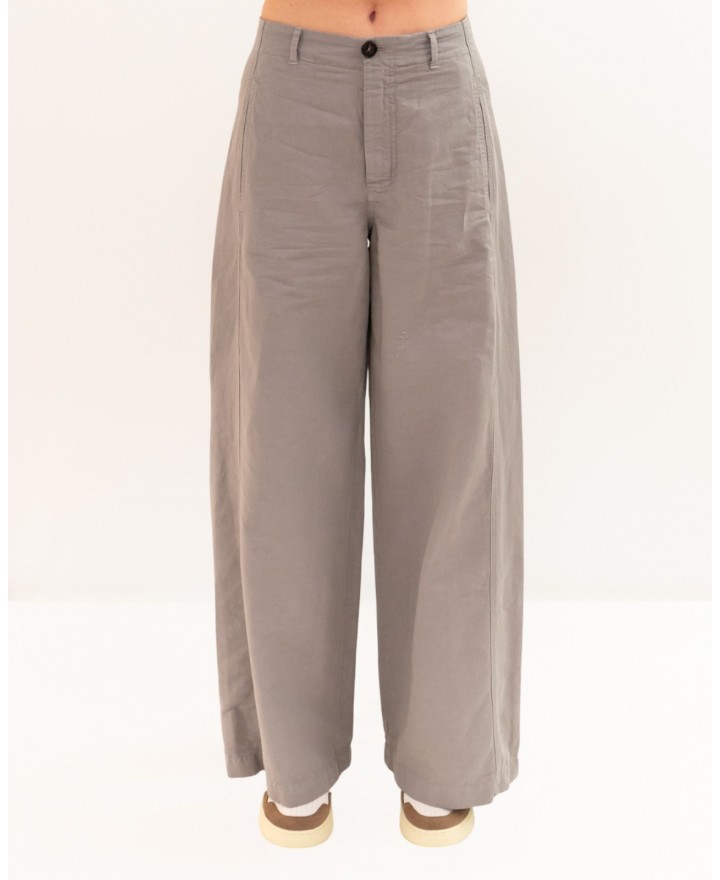 Tela - Pantalone Vanda Lino Grigio Donna 140291 V001 P26