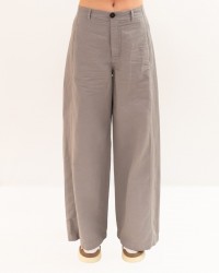 Tela - Pantalone Vanda Lino Grigio Donna 140291 V001 P26